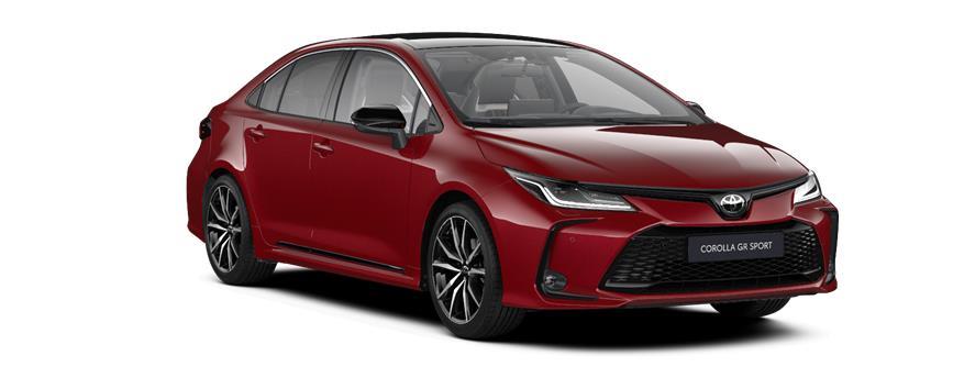 Corolla Sedan GR SPORT Červená karmínová se střechou v černé barvě, frame 3