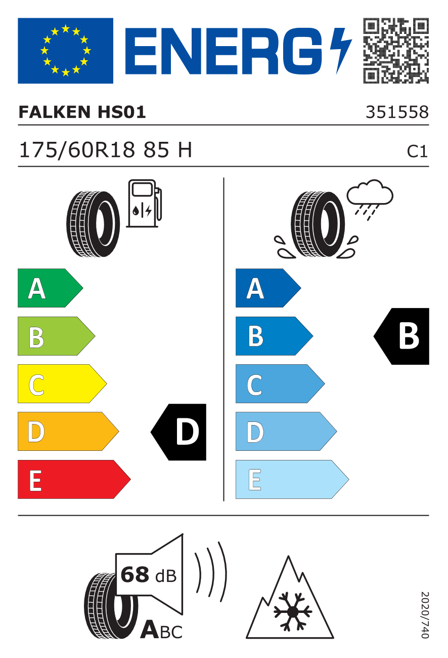 Image of tyre specifications with eprel code 1023976