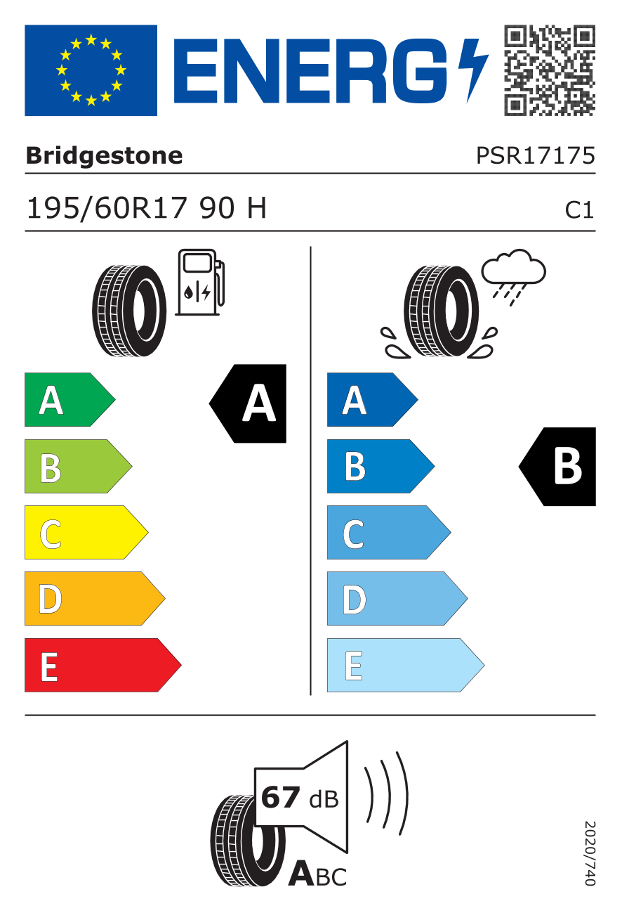 Image of tyre specifications with eprel code 1201310