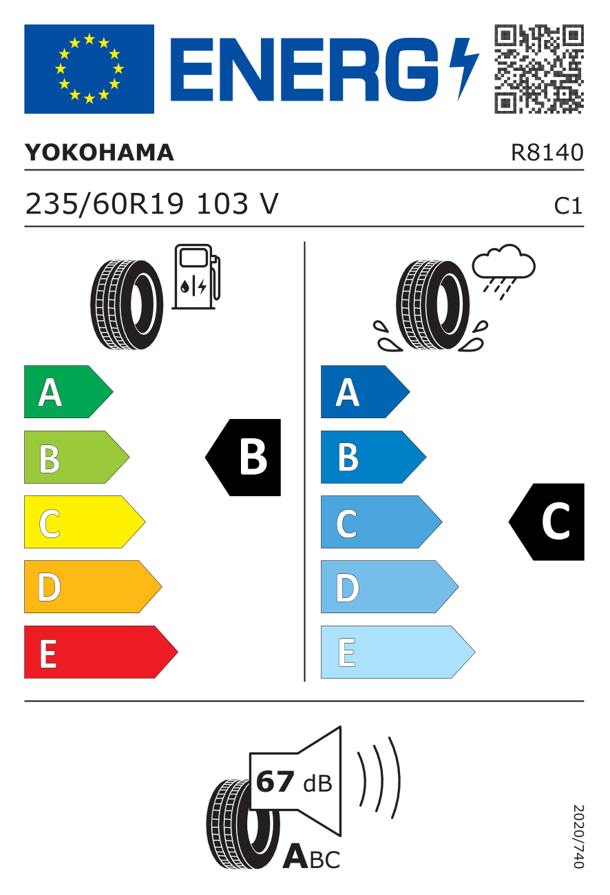 Image of tyre specifications with eprel code 1281643