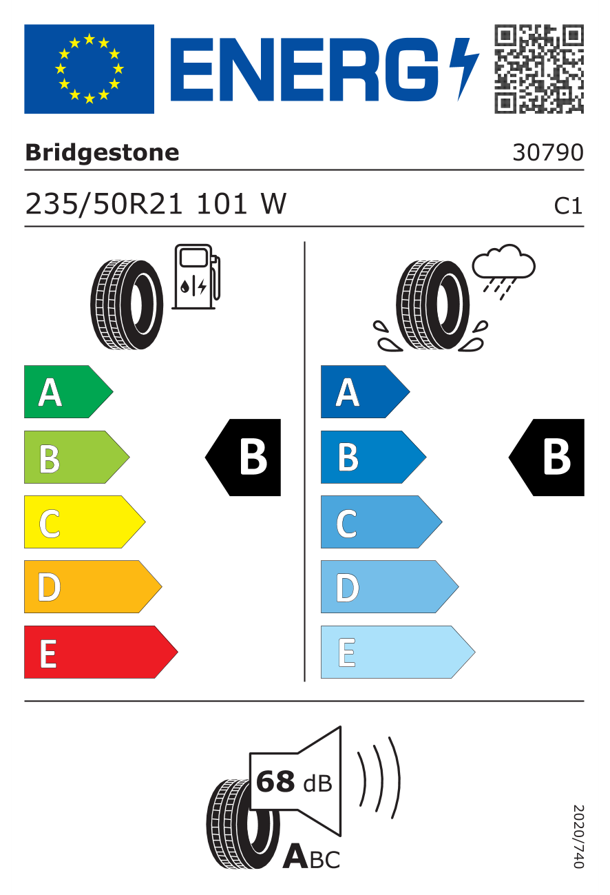 Image of tyre specifications with eprel code 1351247