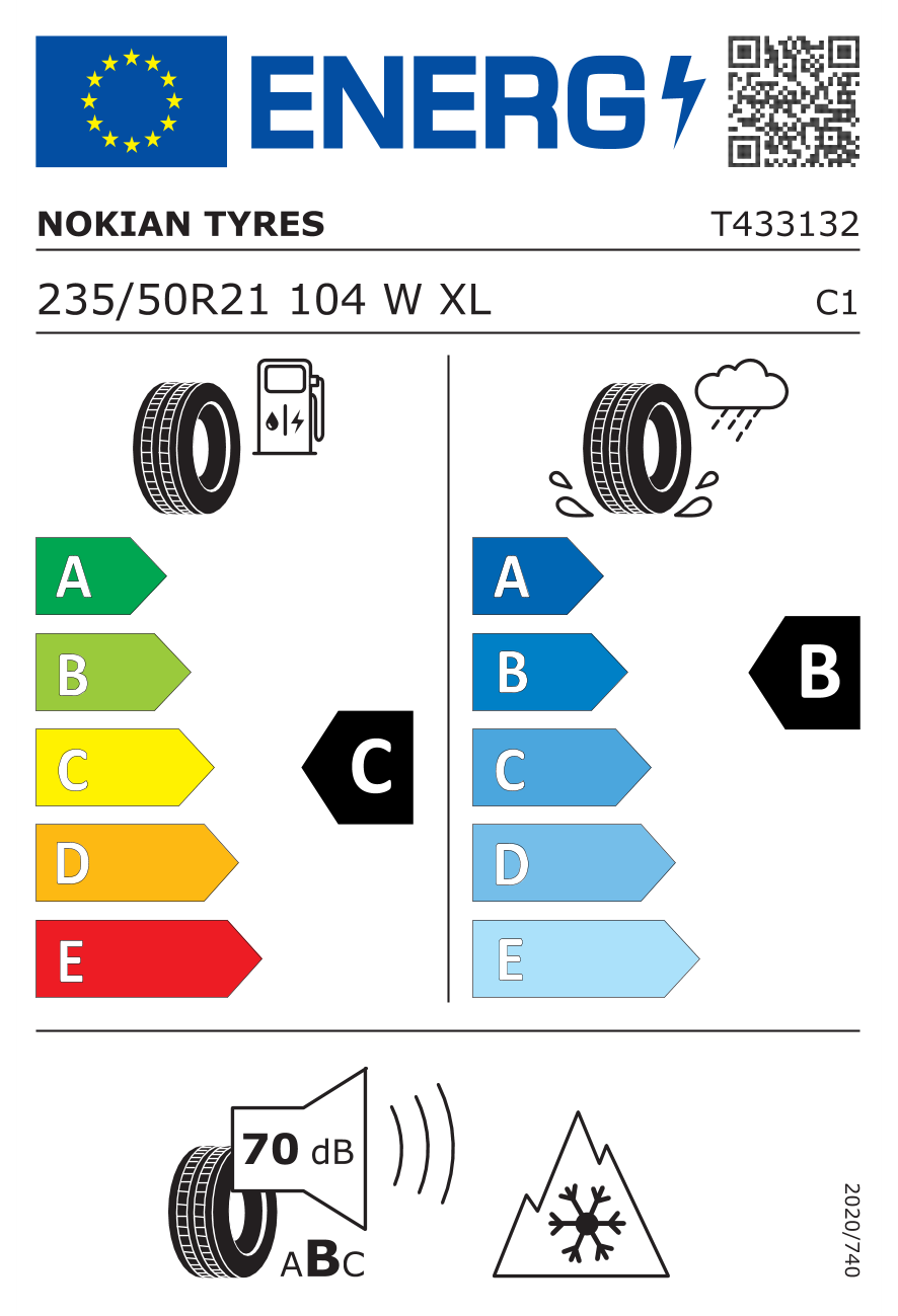 Image of tyre specifications with eprel code 1501720