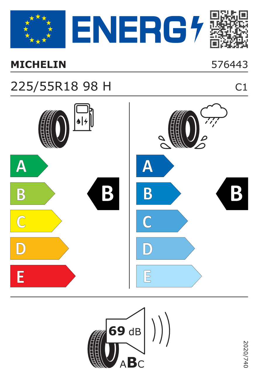 Image of tyre specifications with eprel code 1625306