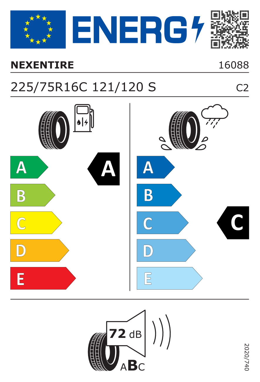 Image of tyre specifications with eprel code 1647478