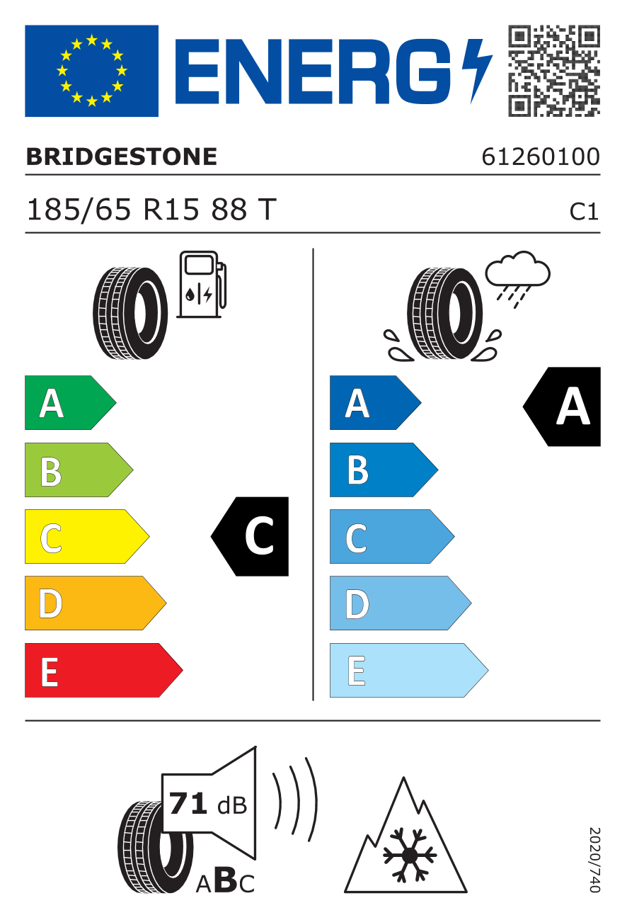 Image of tyre specifications with eprel code 381887