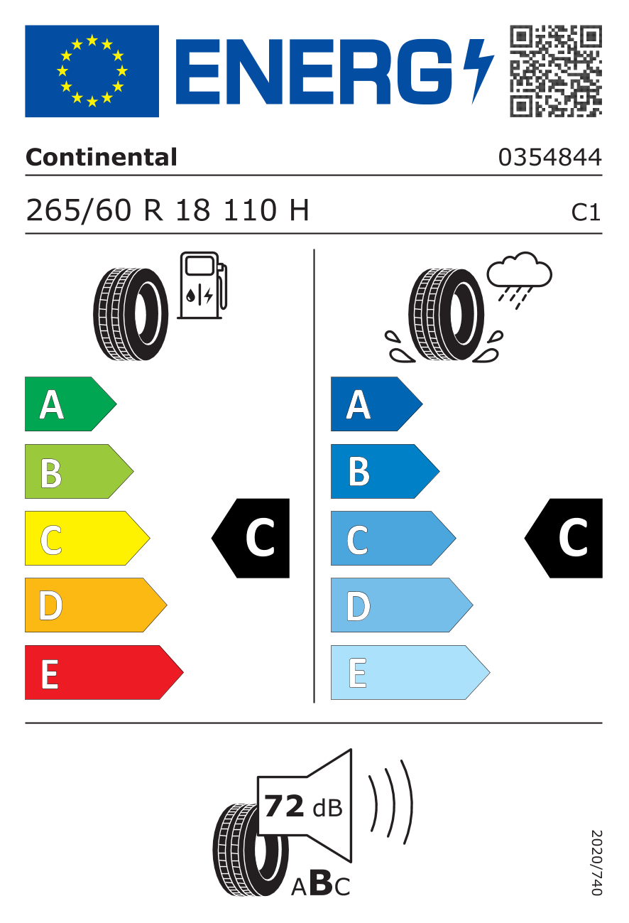 Image of tyre specifications with eprel code 483157