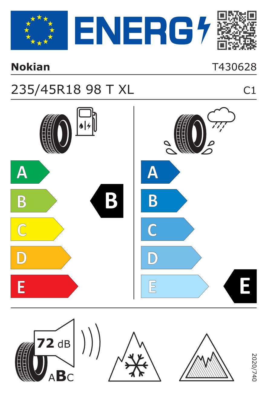 Image of tyre specifications with eprel code 510523