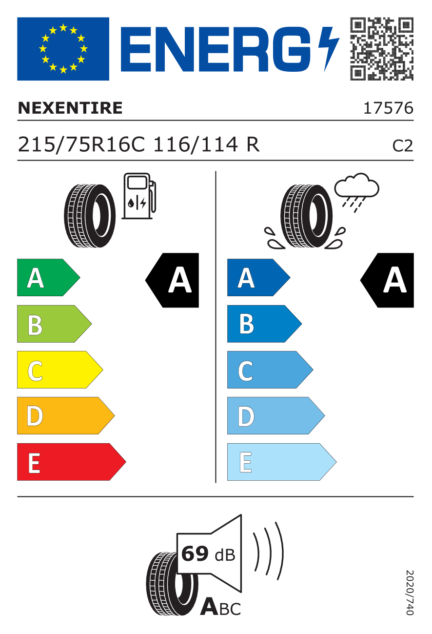 Image of tyre specifications with eprel code 583155