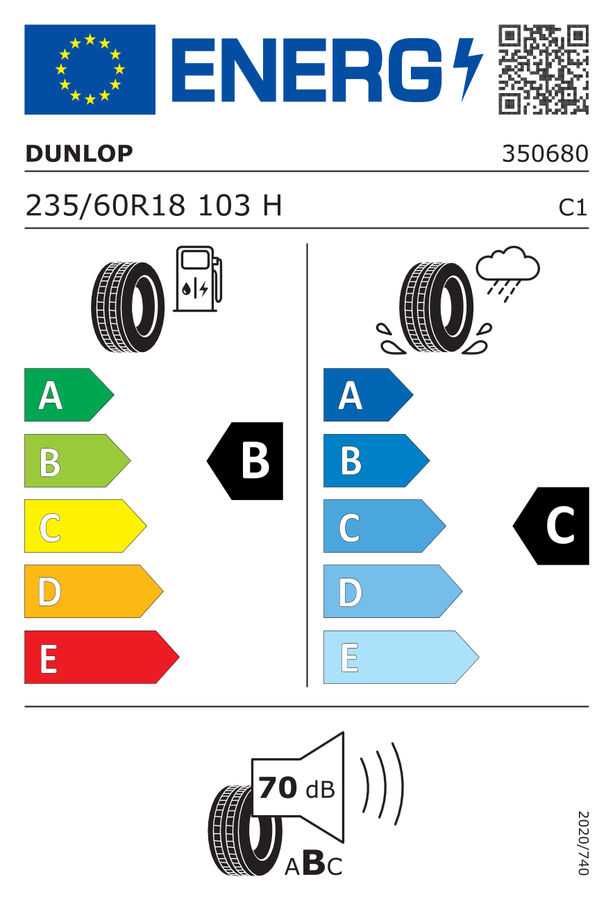 Image of tyre specifications with eprel code 667586