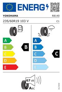 Efficiency label - YOKOHAMA, ADVAN V61 235/60R19