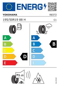 Efficiency label - 195/50 R19 Yokohama