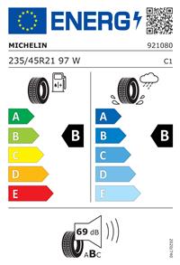 Efficiency label - MICHELIN, E PRIMACY S1 235/45R21