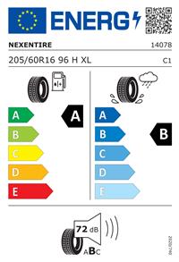 Efficiency label - NEXENTIRE, N'FERA Primus 205/60R16