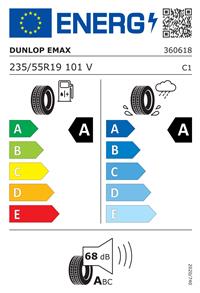 Efficiency label - DUNLOP EMAX, e.SPORTMAXX 235/55R19