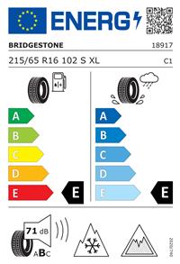 Efficiency label - 215/65 R16 Bridgestone ICE