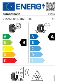Efficiency label - 215/65 R16 Bridgestone LM005