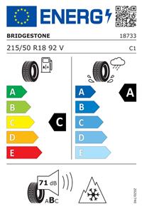 Efficiency label - 215/50 R 18 Bridgestone LM005
