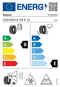 Efficiency label - 205/65 R 16 Nokian HKPL R3