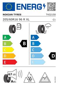 Efficiency label - 205/60 R16 Nokian HKPL R5