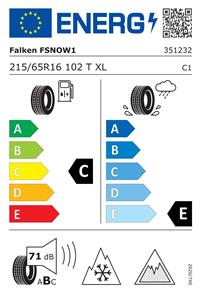 Efficiency label - 215/65 R16 Falken WPFS1