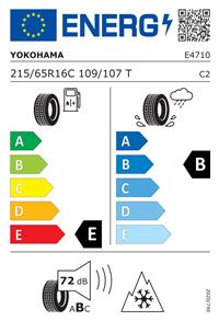 Efficiency label - 215/65 R16 Yokohama WY01